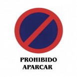 Cartel 'Prohibido aparcar' de 40x30cm PVC