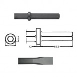 Cincel para martillos neumáticos inserción Hexagonal 22x82,5 de 450mm