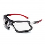 Gafas de ocular incoloro con patillas flexibles y foam anti-impactos Mod. LITIO