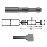 Pala corta para martillo neumático inserción Hexagonal IMCO MULTI 261 de 40x260mm