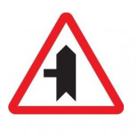 Señal de tráfico peligro intersección izquierda con prioridad Homologada 70cm