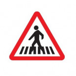 Señal de tráfico peligro paso de peatones